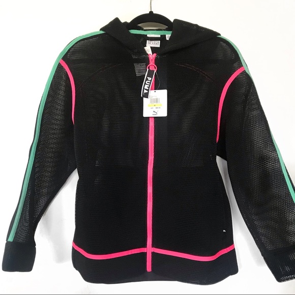 Puma Women’s Size M Mesh Chase Spacer Hoodie - Picture 4 of 8